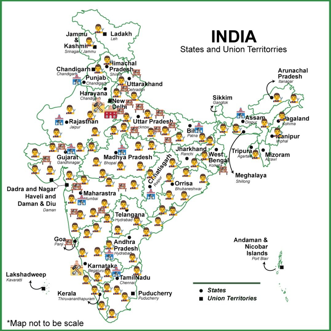 Aforeserve presence map across India